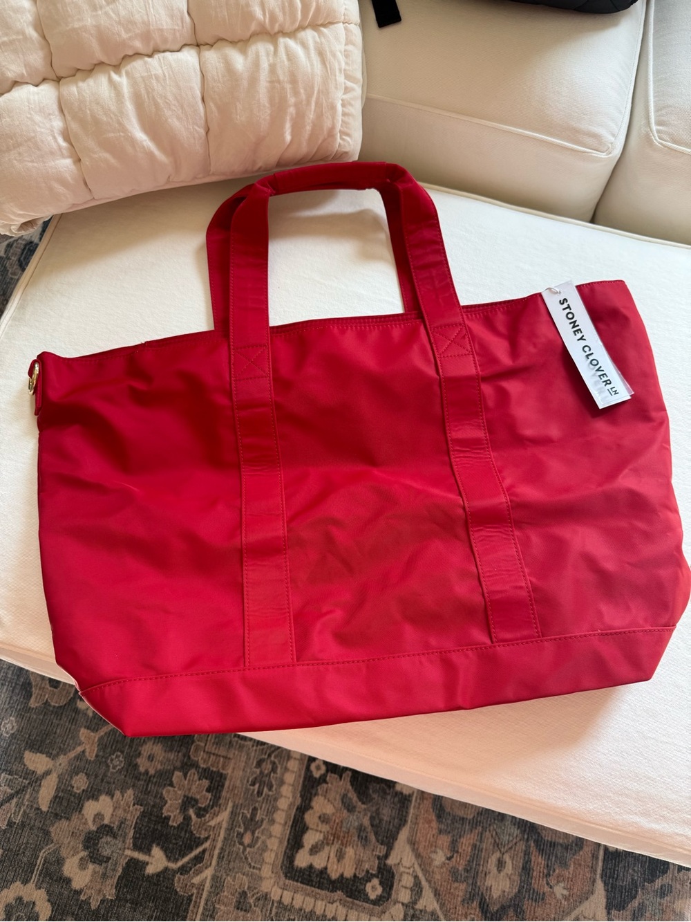 Stoney Clover Lane original tote bag in Ruby